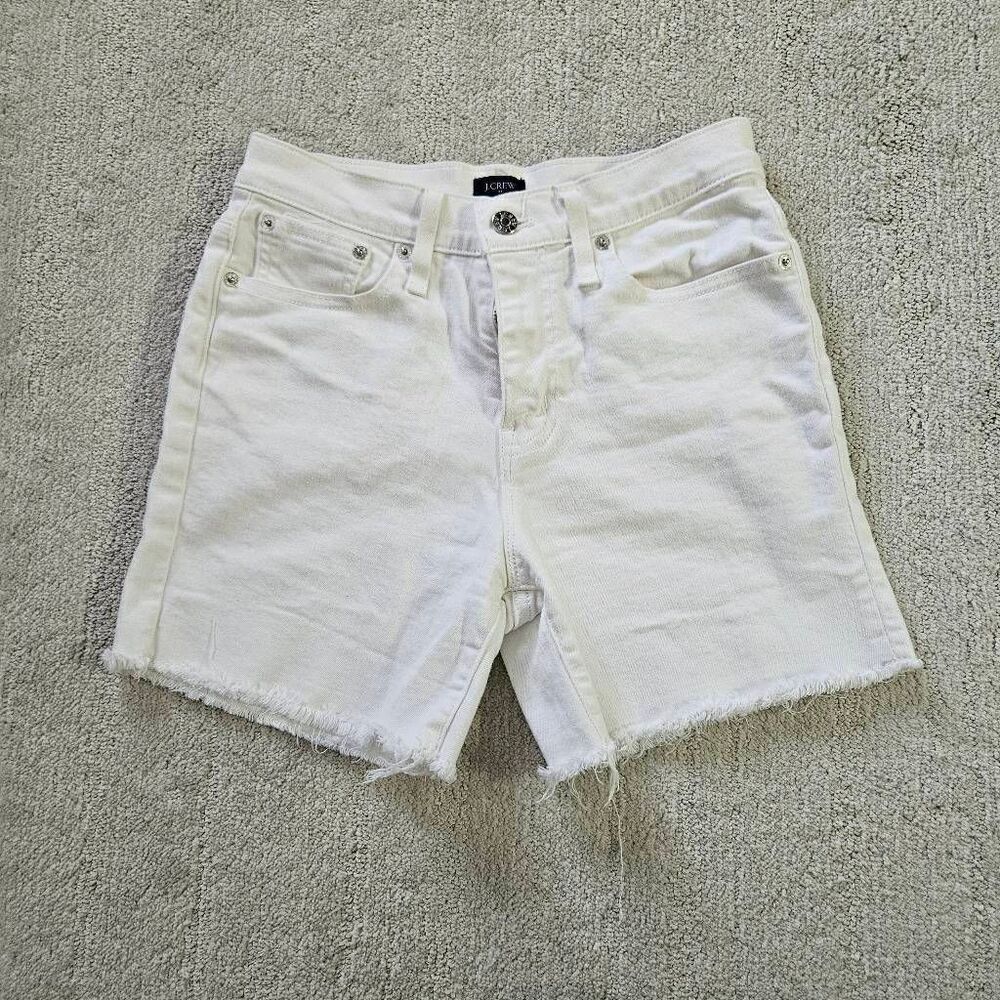 J. Crew Factory 5" White Cut Off Shorts Size 26